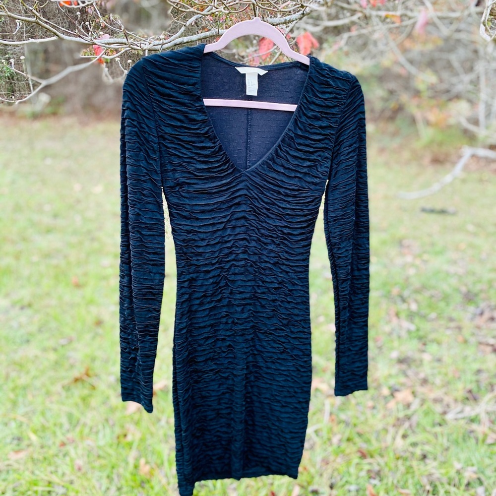 H&M Little Black Ruched Dress